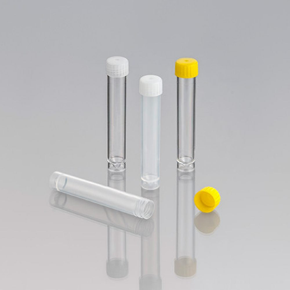 Techno Plas  Vee Bottom Centrifuge Tube Unlabelled G/Sterile Yellow Cap 10ml