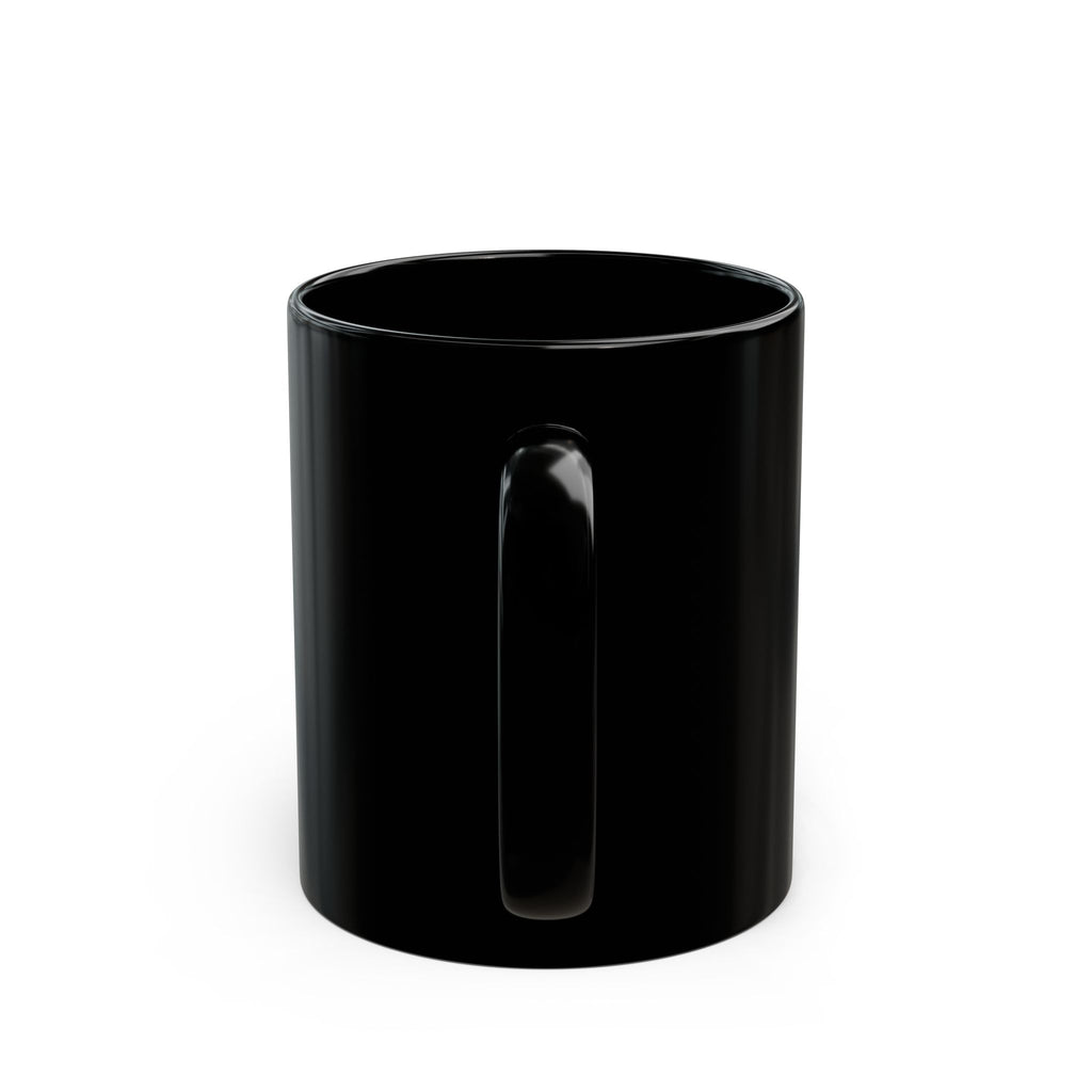 breathe. Black Ceramic Mug — Minimalist Motivational Coffee Cup (11oz, 15oz)