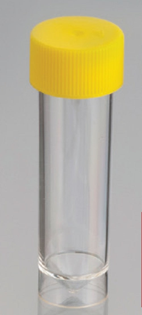 Techno Plas Universal Vee Bottom Container w/Screw Yellow Cap 30ml