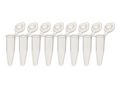 UltraFlux SnapStrip 8-Strip Tubes with Individually-Attached Flat Caps Clear