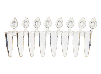 UltraFlux SnapStrip 8-Strip Tubes with Individually- Attached Dome Caps Clear