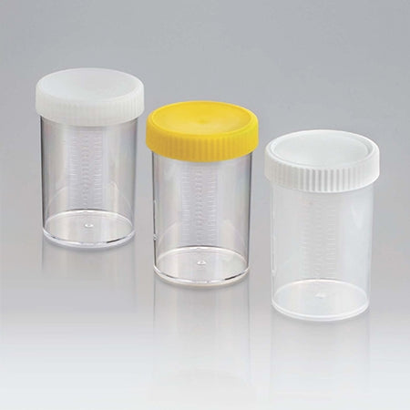 Techno Plas Flat Bottom Container w/Yellow Cap PP 250ml