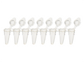 UltraFlux I 8-Strip Low-Profile Tubes with Individually-Attached Flat Caps Clear