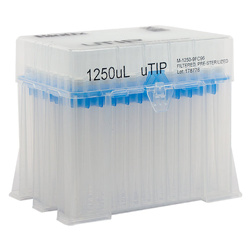 Biotix Filter Pipette Tips Racked/Filtered/Sterilised 1250ul