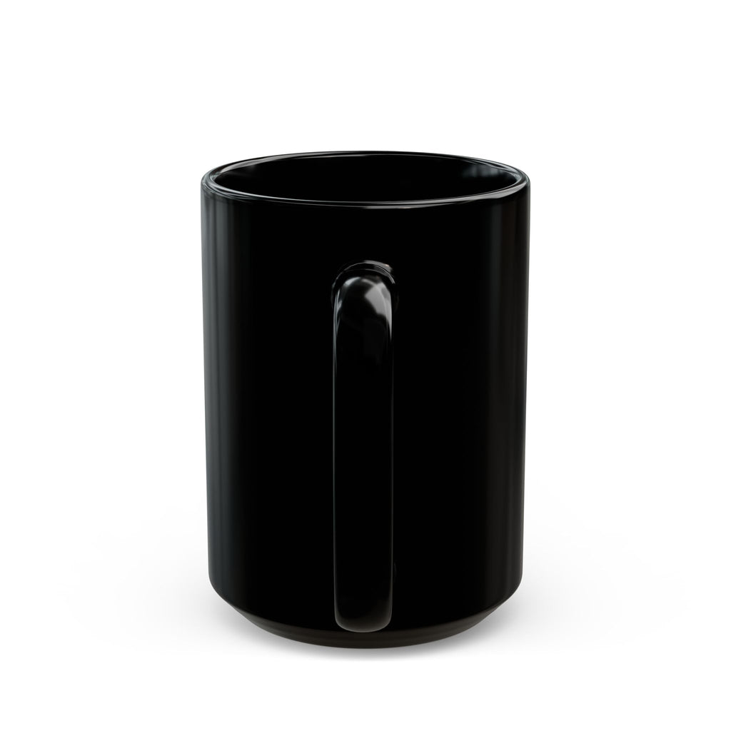 breathe. Black Ceramic Mug — Minimalist Motivational Coffee Cup (11oz, 15oz)