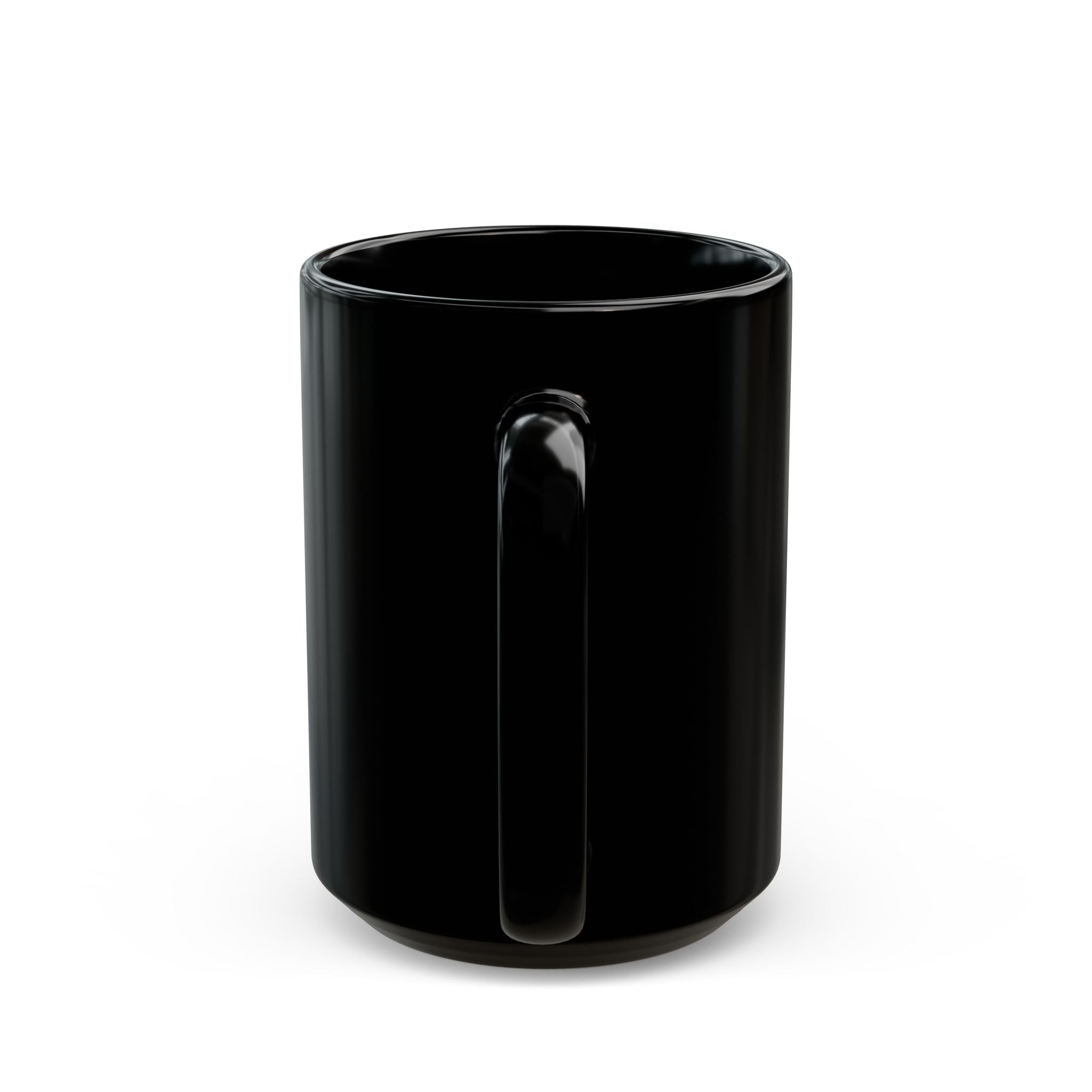 breathe. Black Ceramic Mug — Minimalist Motivational Coffee Cup (11oz, 15oz)