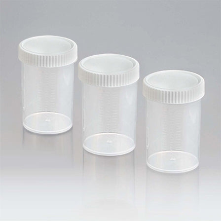 Techno Plas Flat Bottom Container Screw Cap Unlabelled w/ Natural Cap 250ml