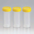 Techno Plas Flat Bottom Unlabelled Container Yellow Cap G/Sterile 120ml