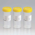 Techno Plas Flat Bottom Labelled Container Yellow Cap G/Sterile 120ml