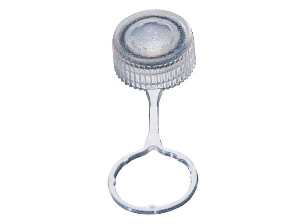 SureSeal Screw cap with Tether and O-Ring Clear