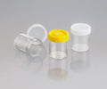 Techno Plas Specimen Jar Labelled Yellow Cap 70ml