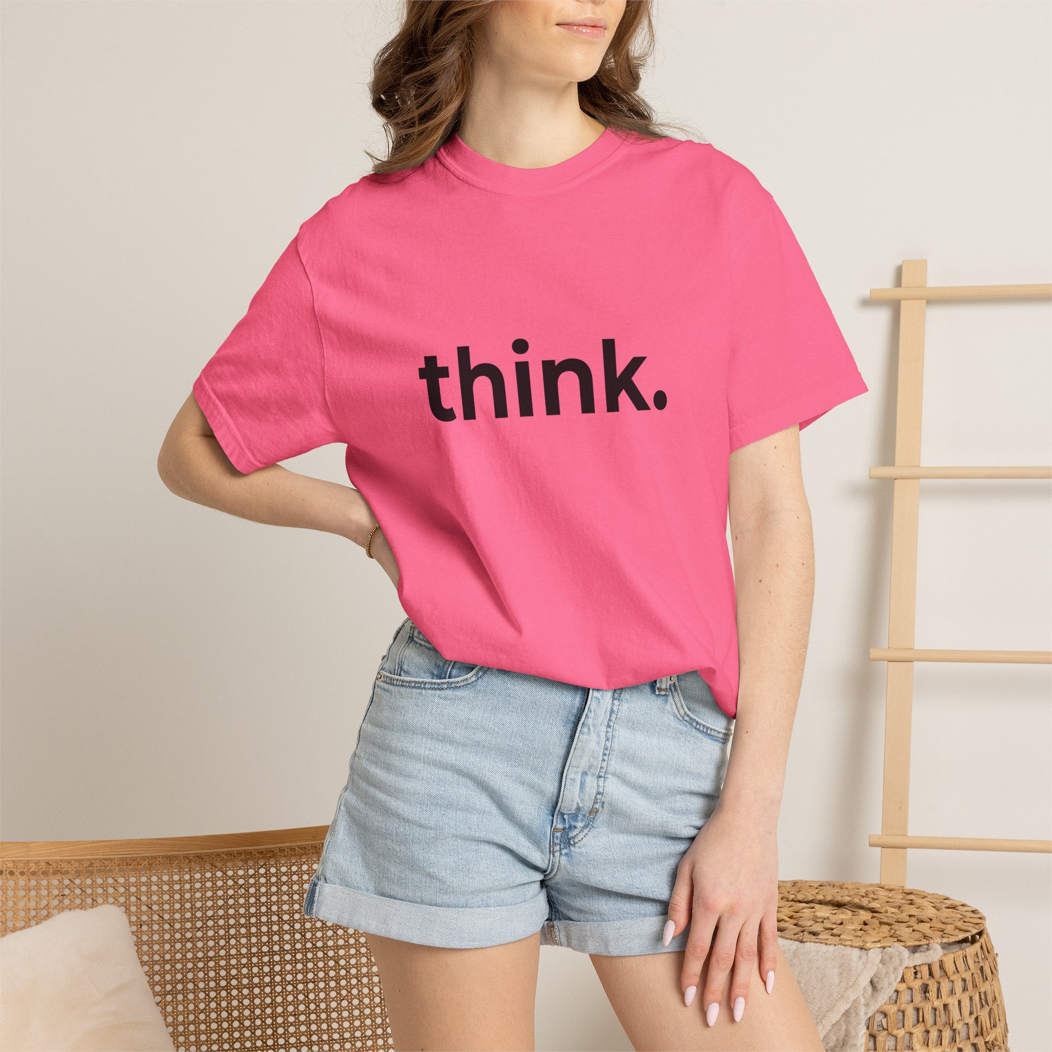 think. T-Shirt | Minimal Typography Tee, Inspirational Text Shirt