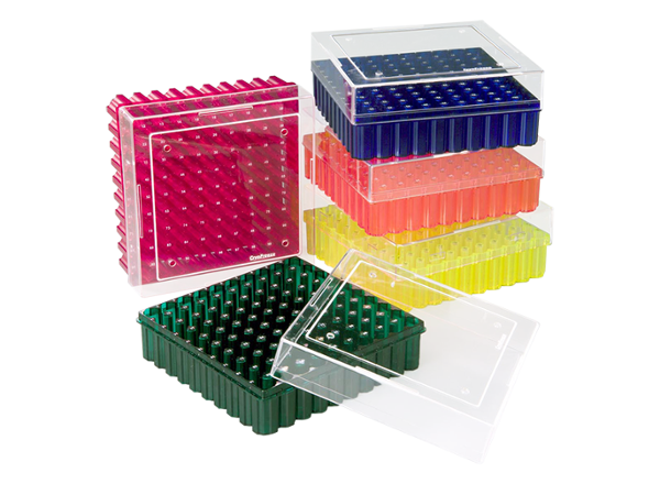CryoFreeze 100-Place CryoFreeze Polycarbonate Storage Rack for 1.0/1.8 mL tubes Orange