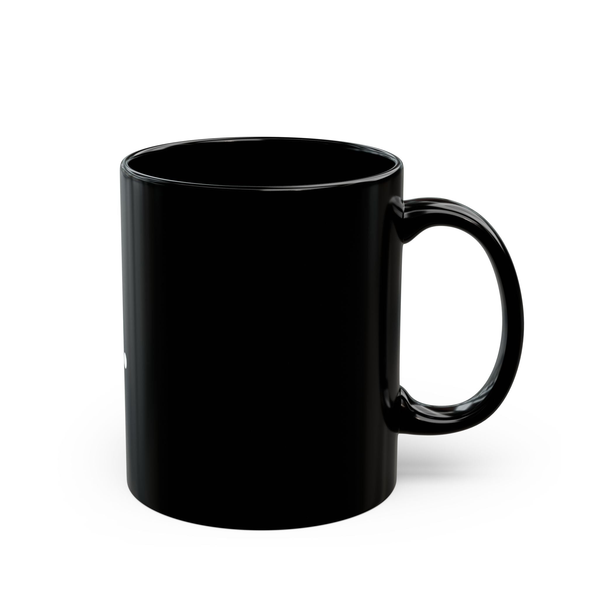 Think. Black Ceramic Mug — Minimalist Motivational Coffee Cup (11oz, 15oz)