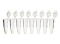 UltraFlux UltraFlux I 8-Strip Tubes with Individually-Attached Flat Caps Clear